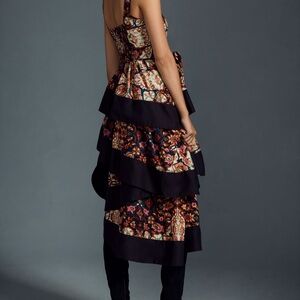 Elegant Multicolor Tiered Dress